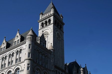 The Trump International Hotel is shown on August 10, 2017 in Washington, DC.