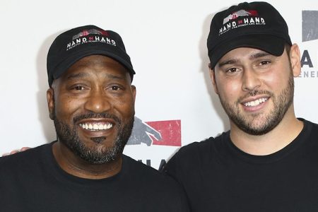 Bun B, left, and Scooter Braun attend the Hand in Hand: A Benefit for Hurricane Harvey Relief