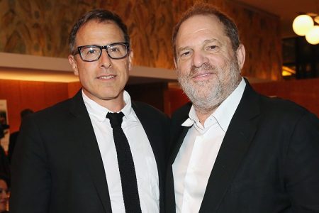 David O. Russell (L) and Harvey Weinstein