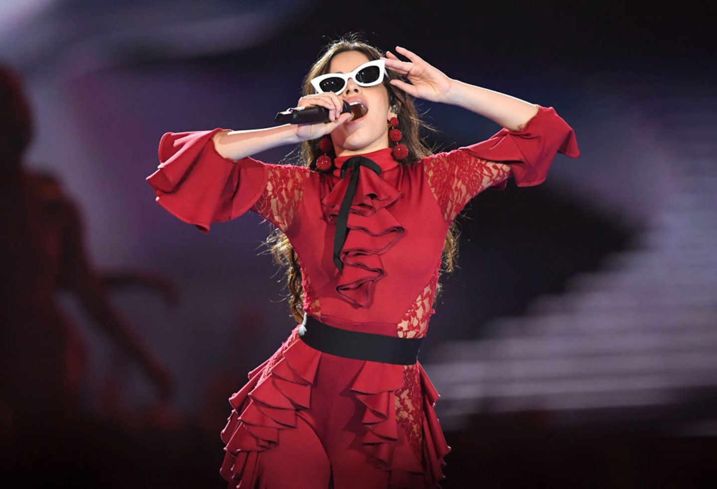 Camila Cabello performs on stage during the MTV EMAs 2017 held at The SSE Arena, Wembley on November 12, 2017 in London, England. (Photo by Karwai Tang/WireImage)