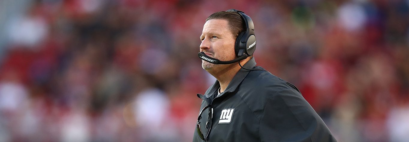 SANTA CLARA, CA - NOVEMBER 12:  Head coach Ben McAdoo of the New York Giants looks on against the San Francisco 49ers during their NFL game at Levi's Stadium on November 12, 2017 in Santa Clara, California.  (Photo by Ezra Shaw/Getty Images)