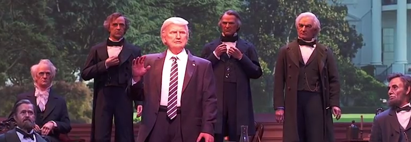 President Donald Trump robot in Walt Disney World's Hall of Presidents. (Walt Disney via YouTube)