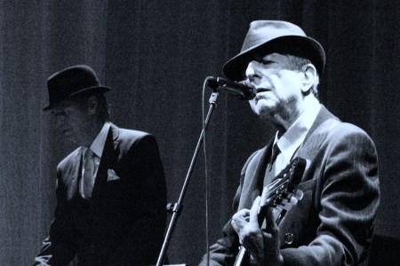 Leonard Cohen at the Arena in Geneva, 27 October 2008. He was one of the Chelsea Hotel's most famous residents, and wrote a song about the affair he had with Janis Joplin there. (Wikipedia)