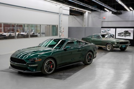 New 2019 Mustang Bullitt with original 'Bullitt' movie Mustang. (Ford)