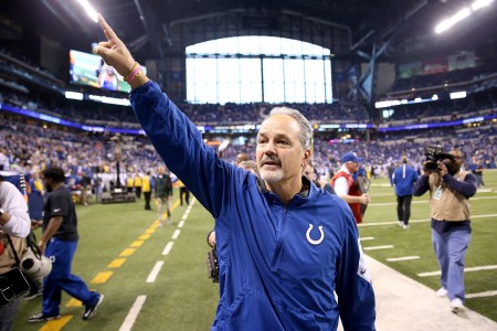 Fired: Head coach Chuck Pagano of the Indianapolis Colts. Here, he walks off the field after the game against the Tennessee Titans at Lucas Oil Stadium on January 3, 2016 in Indianapolis, Indiana.  (Andy Lyons/Getty Images)