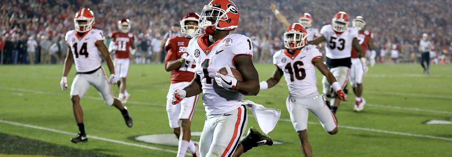 Sony Michel #1 of the Georgia Bulldogs