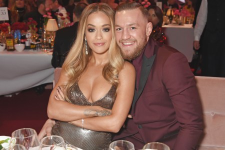 Rita Ora (L) and Conor McGregor attend a drinks reception ahead of The Fashion Awards 2017 in partnership with Swarovski at Royal Albert Hall on December 4, 2017 in London, England.  (David M. Benett/Dave Benett/Getty Images)