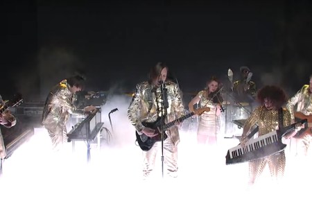 Arcade Fire, performing on last week's 'Saturday Night Live.' (NBC)