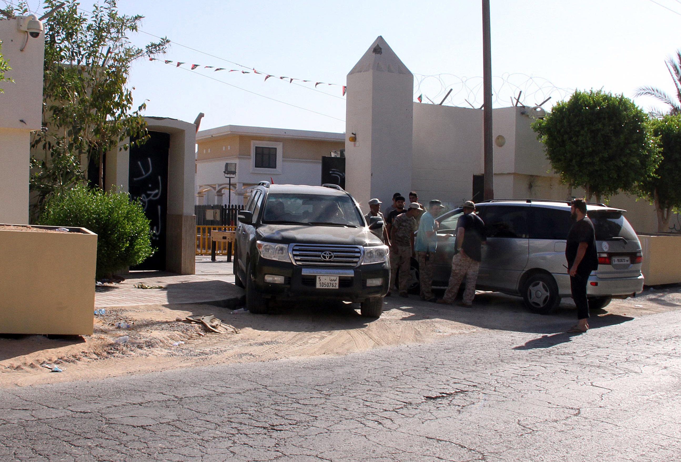 An exterior view of the U.S. embassy in Libya that is allegedly under the control of members of the Fajr Libya is seen in Tripoli, Libya on August 31, 2014. (Hazem Turkia/Anadolu Agency/Getty Images)