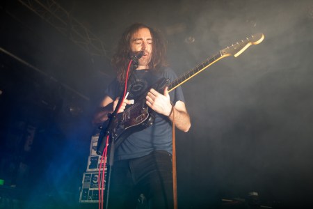 American rock band A Place to Bury Strangers' Oliver Ackermann performs a live concert at Parkteatret in Oslo, Norway, September 12, 2017. (Gonzales Photo/PYMCA/Avalon/UIG via Getty Images)