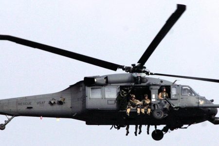 Black Hawk helicopters are among the aircraft in the Air Wing fleet. (AAMIR QURESHI/AFP/Getty Images)