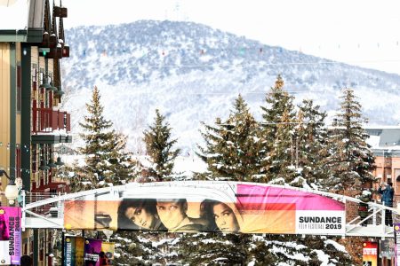 Festival signage is seen on Main Street during the 2019 Sundance Film Festival on January 25, 2019 in Park City, Utah. (Photo by Rich Fury/Getty Images,)