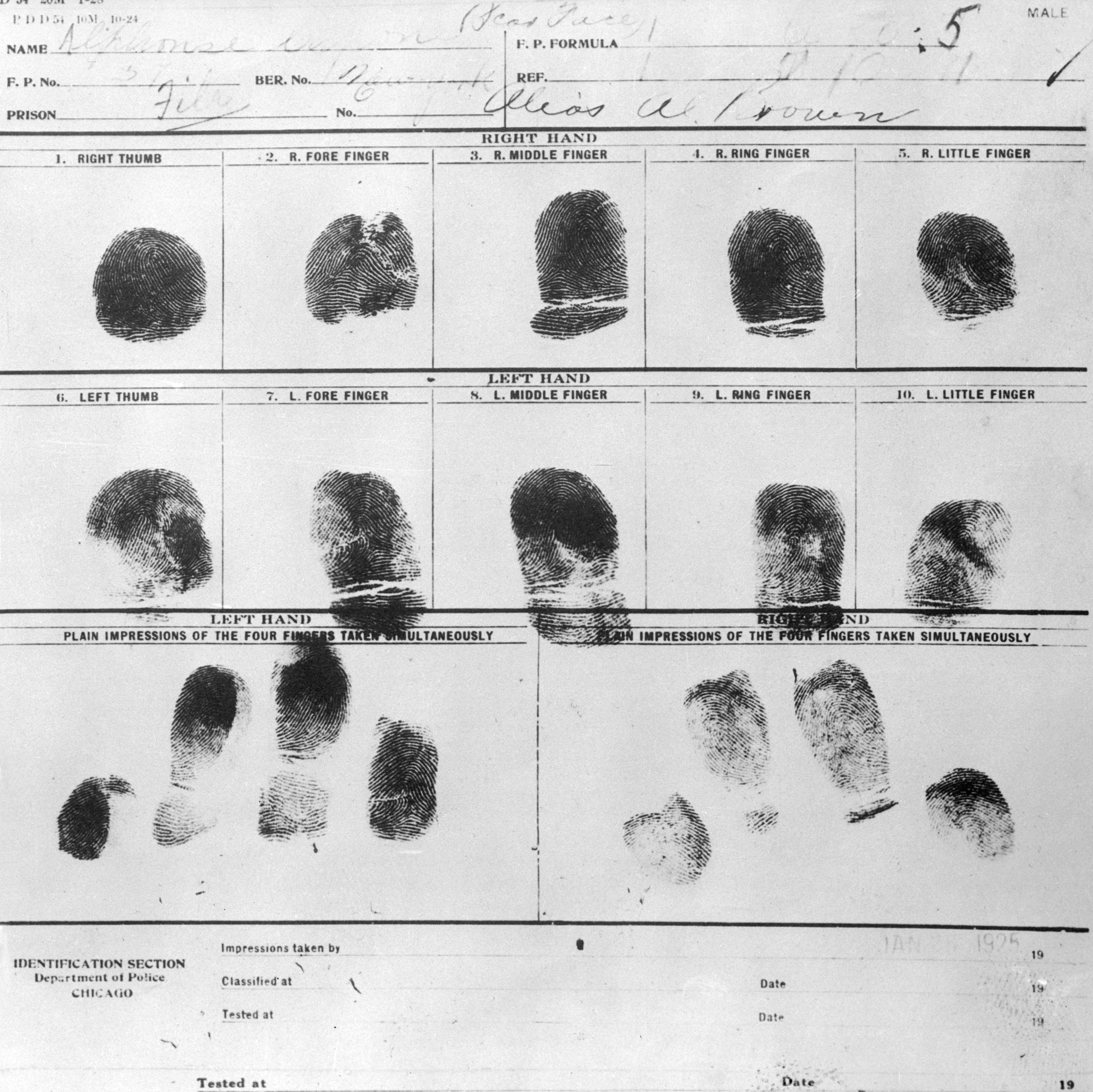 fingerprinting al capone