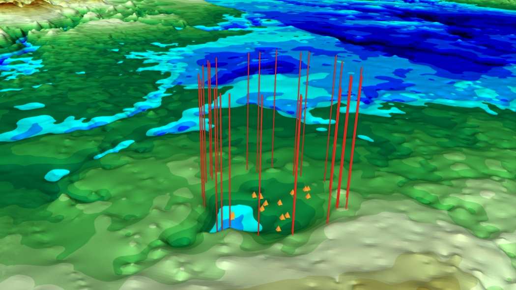 crater NASA greenland