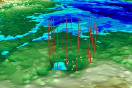 crater NASA greenland