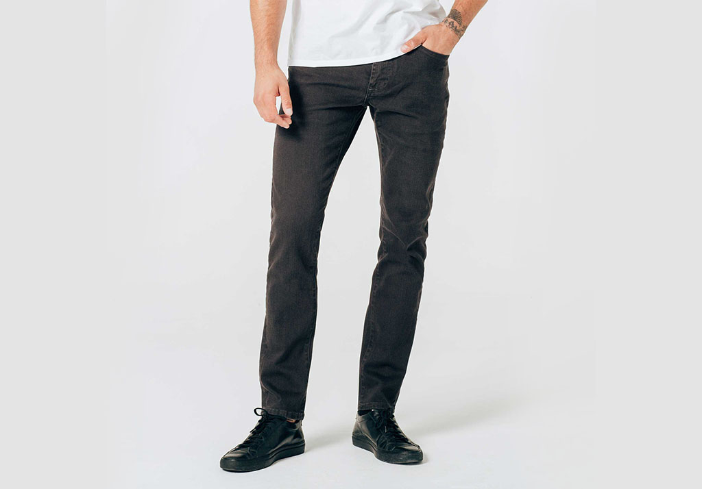 SKINNY SLIM STRETCH DENIM JEANS IN CHARCOAL DSTLD Cotton Freshen Up: Chivalry