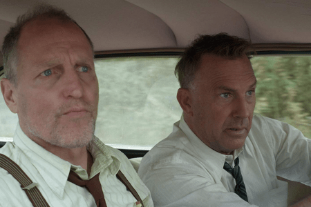 Woody Harrelson and Kevin Costner, right, in a scene from the trailer on IMDB.com for "The Highwaymen." (IMDB)