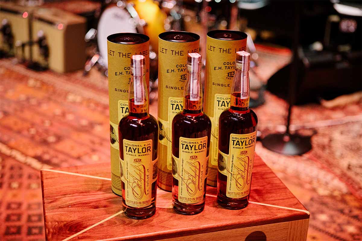 bottles of E. H. Taylor, Jr. Bottled in Bond Commemorative Chris Stapleton Single Barrel Bourbon