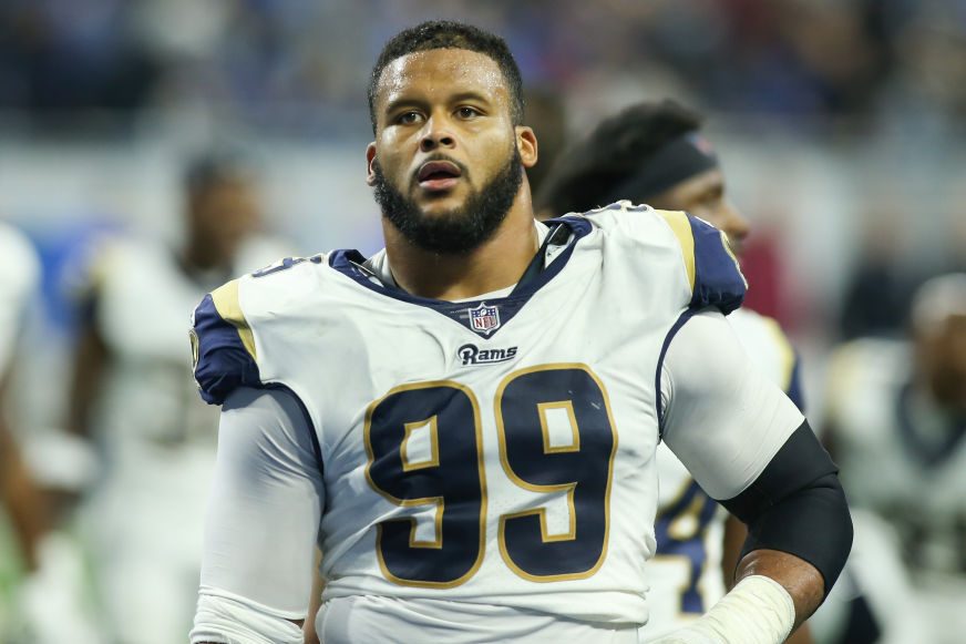 LA Ram defensive tackle Aaron Donald. (Scott W. Grau/Icon Sportswire via Getty)