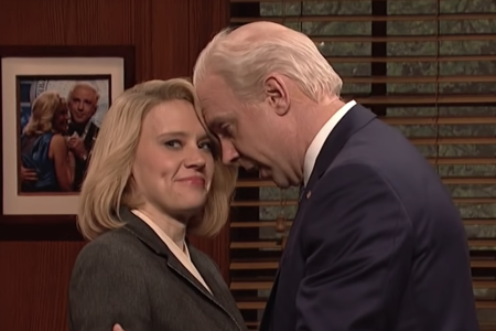 Jason Sudeikis and Kate McKinnon on "Saturday Night Live." (NBC)