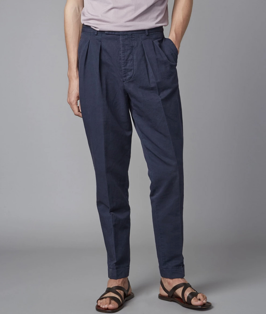 Pierre Garment Dye Cotton Linen Pants Officine Generale 