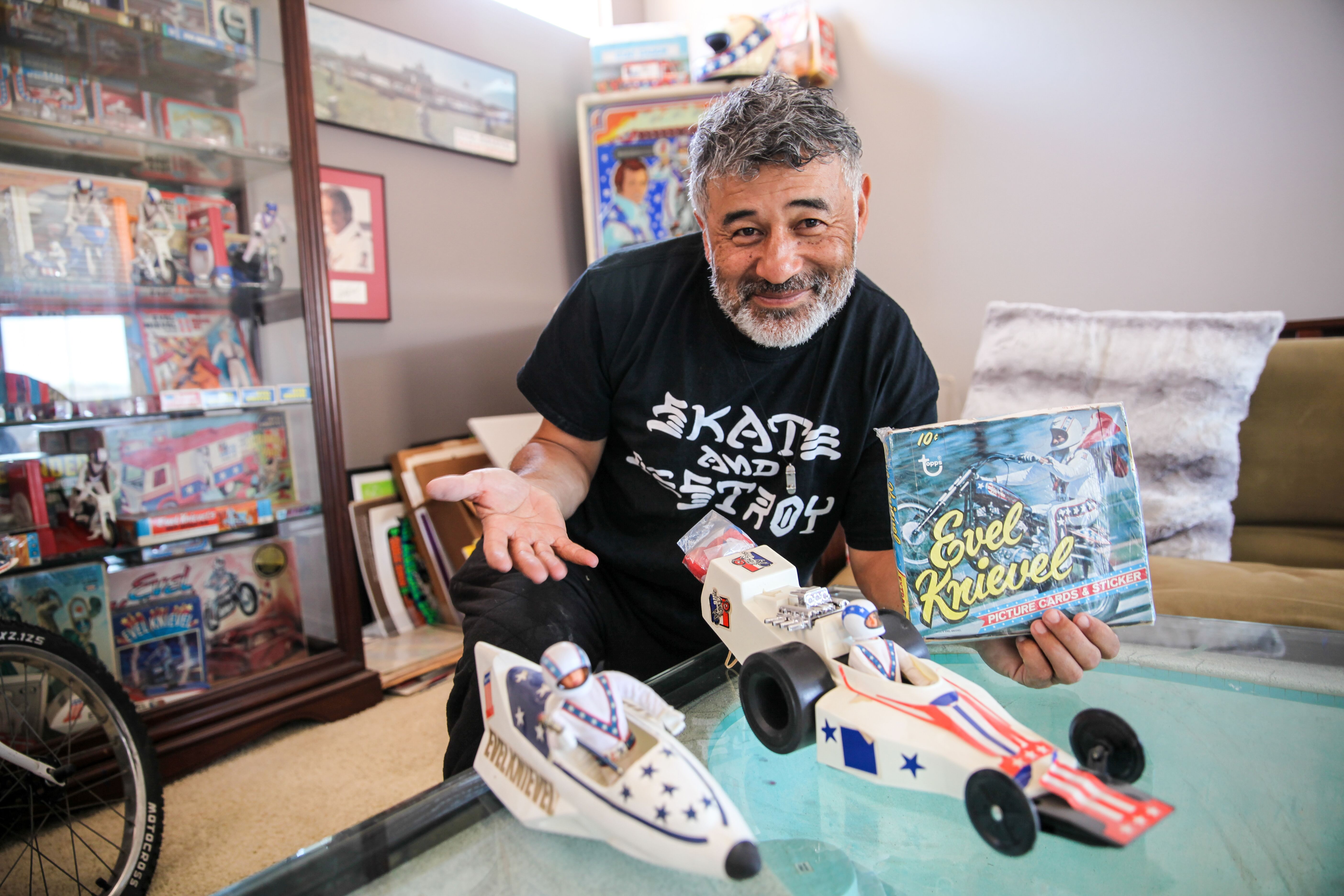 Steve Caballero has a mini museum dedicated to Evel Knievel