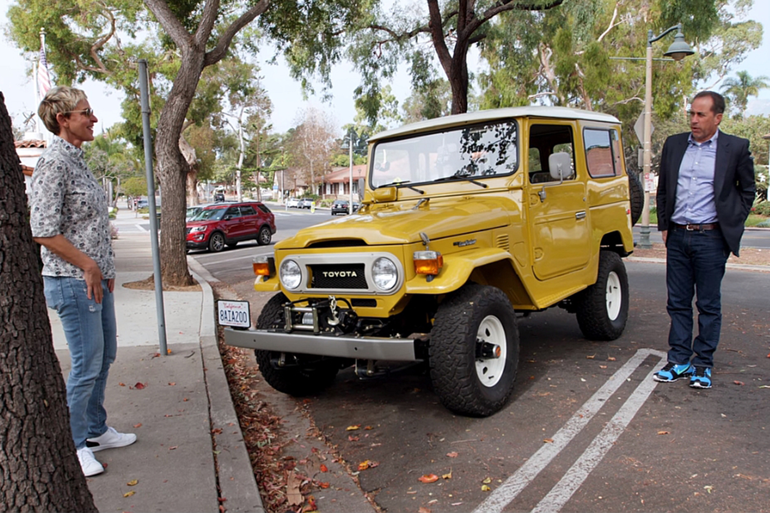 Best Comedians in Cars Ellen and Jerry Toyota FJ40 Land Cruiser