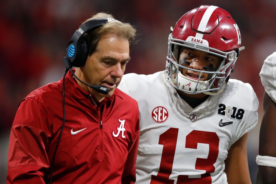 Nick Saban and Tua Tagovailoa