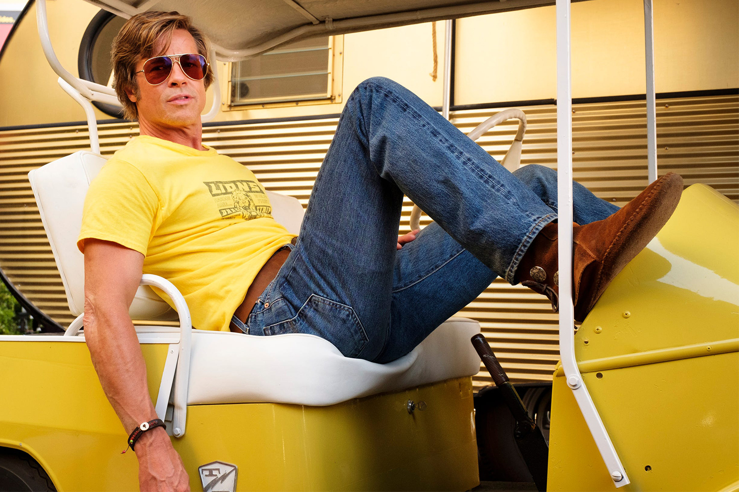 Brad Pitt as Cliff Booth in Tarantino's Once Upon a Time in Hollywood