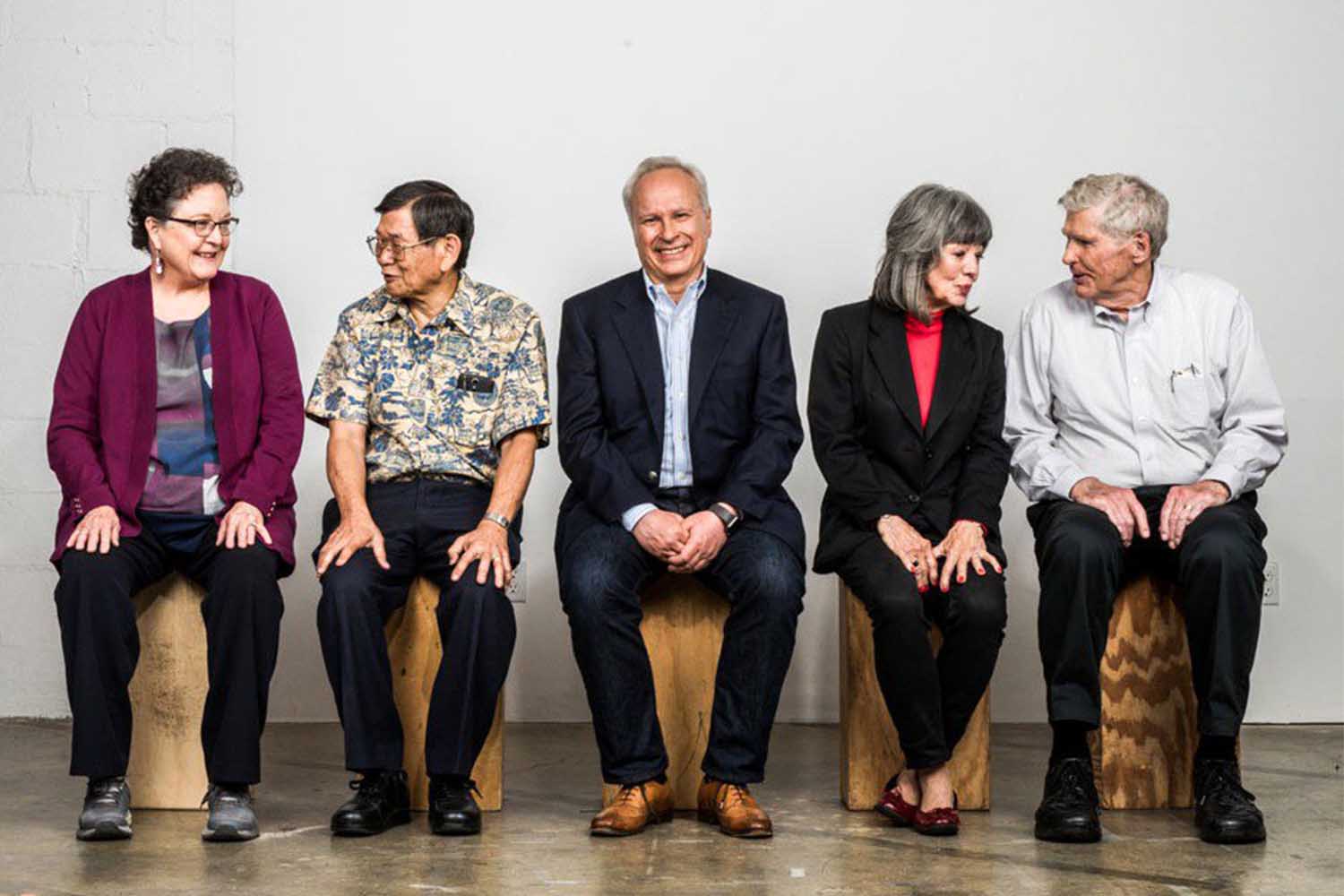 Richard Caro (center) with some of his Longevity Explorers