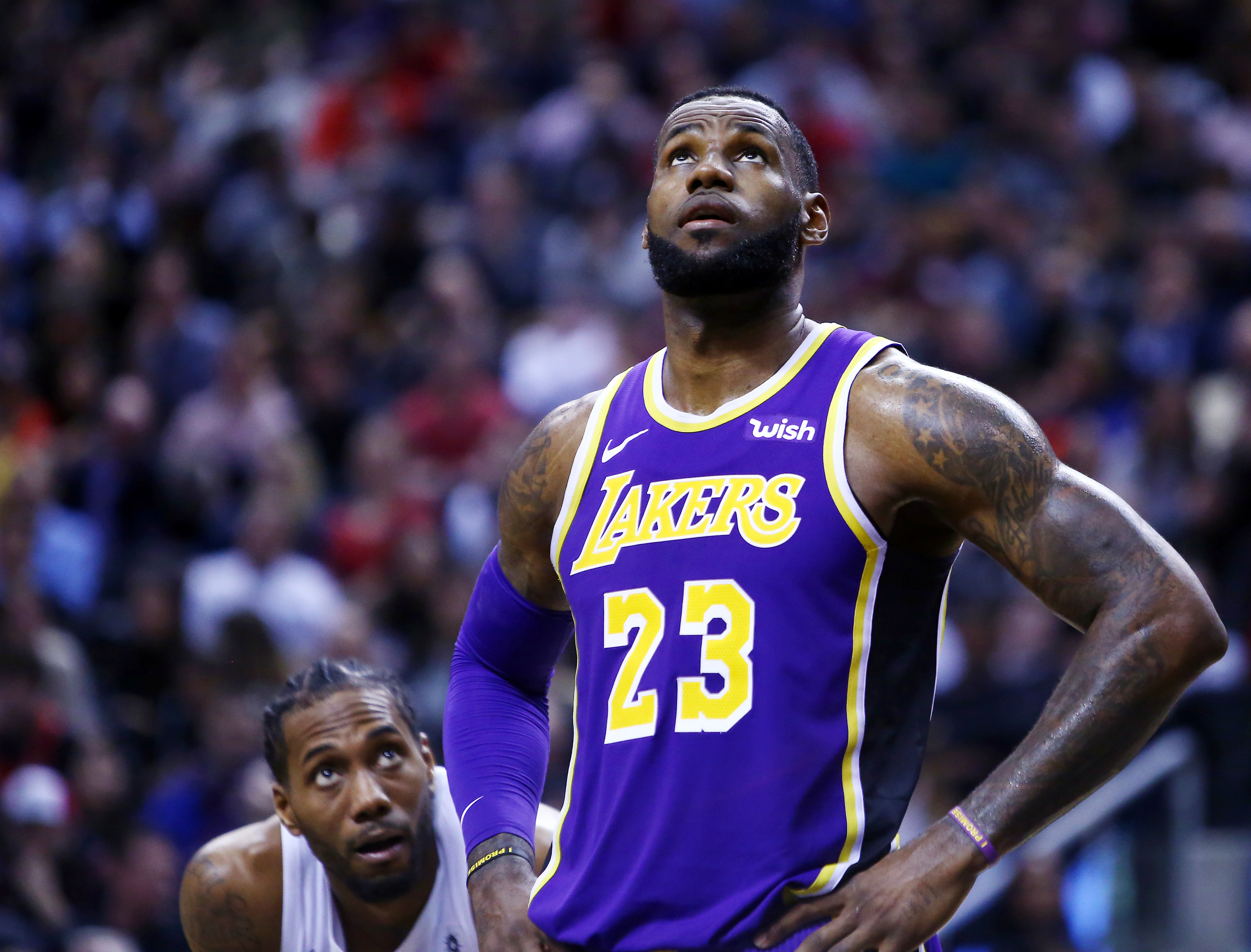 Kawhi and LeBron in a rivalry of Hollywood proportions.  (Photo by Vaughn Ridley/Getty Images)