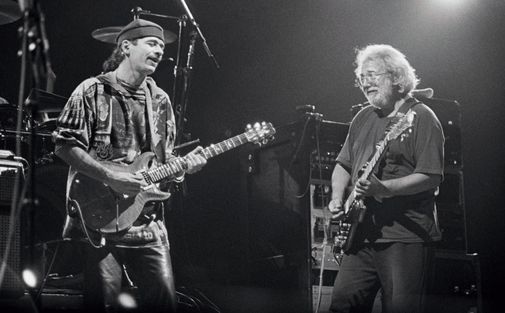 Jerry Garcia and Carlos Santana