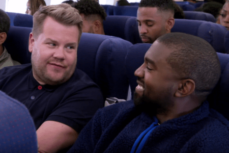 James Corden and Kanye West