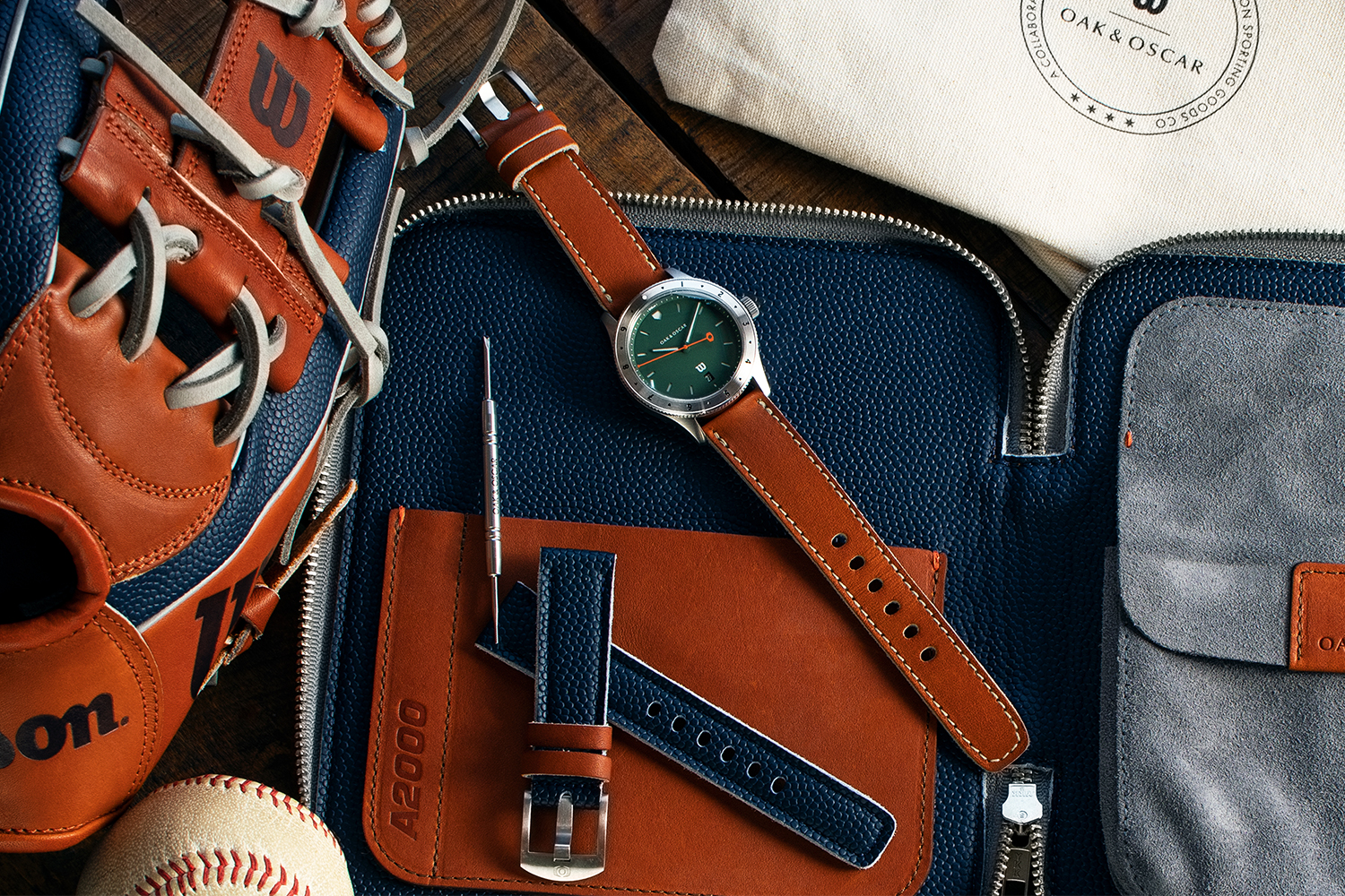 The Ashland Baseball Watch From Oak & Oscar and Wilson Sporting Goods