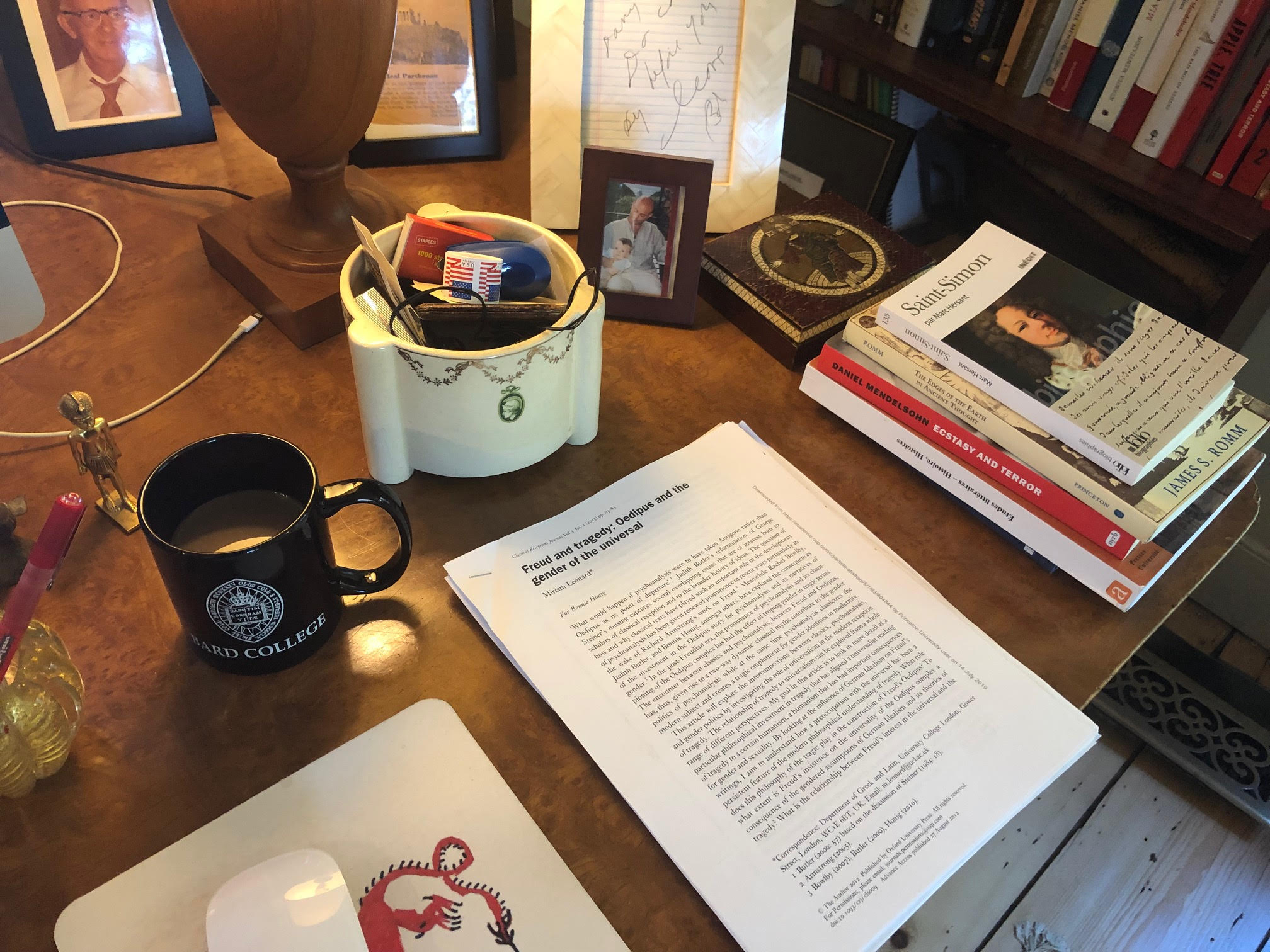 Critic Daniel Mendelsohn's desk