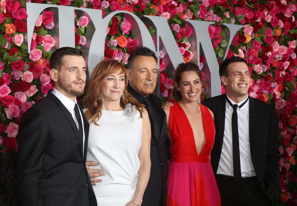 Sam Springsteen, Patti Scialfa, Bruce Springsteen, Jessica Springsteen and Evan Springsteen attend the 72nd Annual Tony Awards at Radio City Music Hall on June 10, 2018 in New York City. (Photo by Bruce Glikas/FilmMagic)