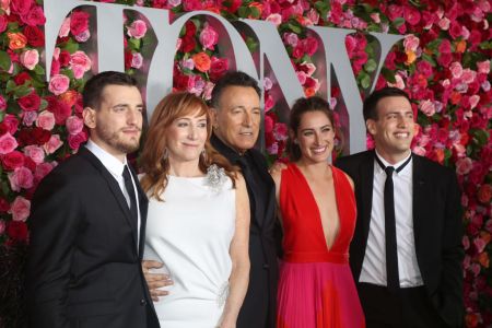 Sam Springsteen, Patti Scialfa, Bruce Springsteen, Jessica Springsteen and Evan Springsteen attend the 72nd Annual Tony Awards at Radio City Music Hall on June 10, 2018 in New York City. (Photo by Bruce Glikas/FilmMagic)