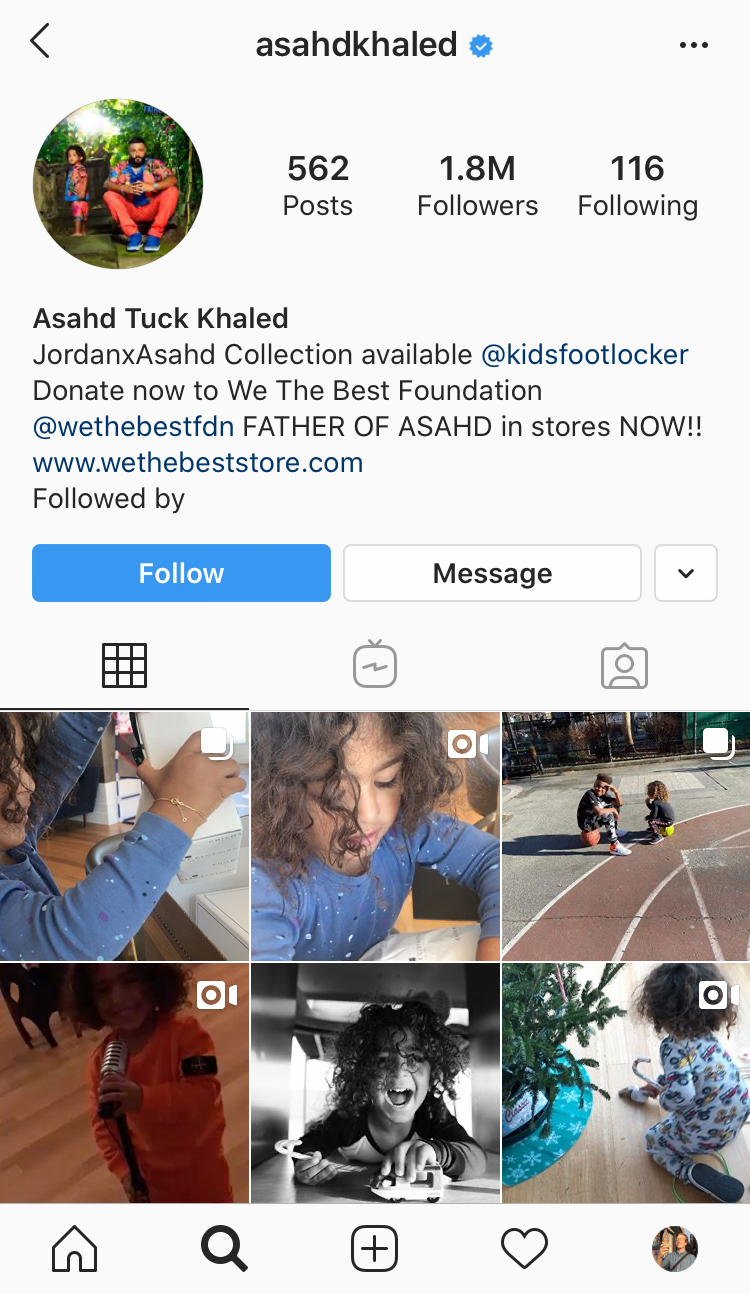 Asahd Khaled Instagram Screenshot