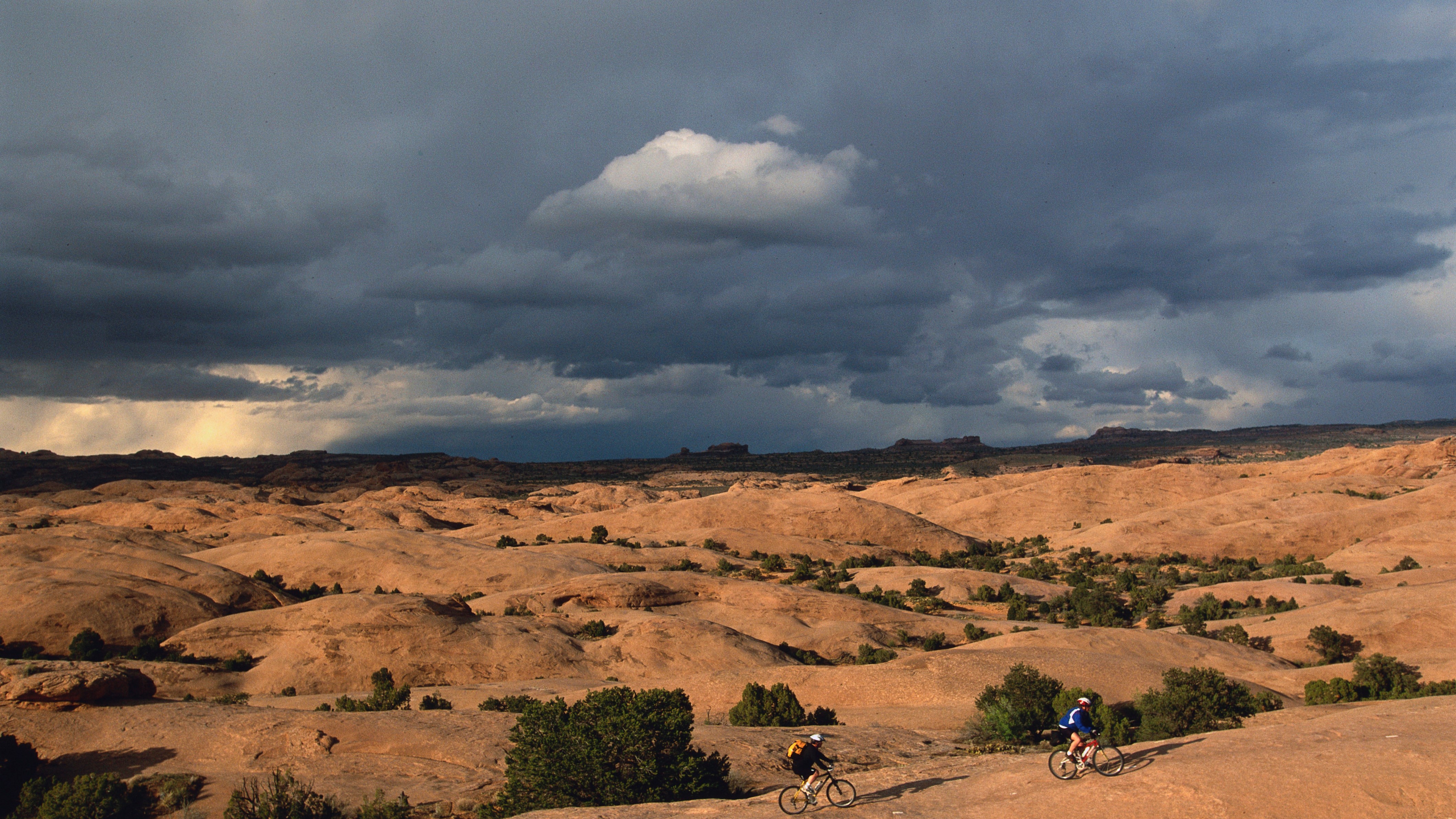 Bikers riding Slickrock Trail