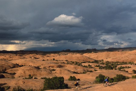 Bikers riding Slickrock Trail