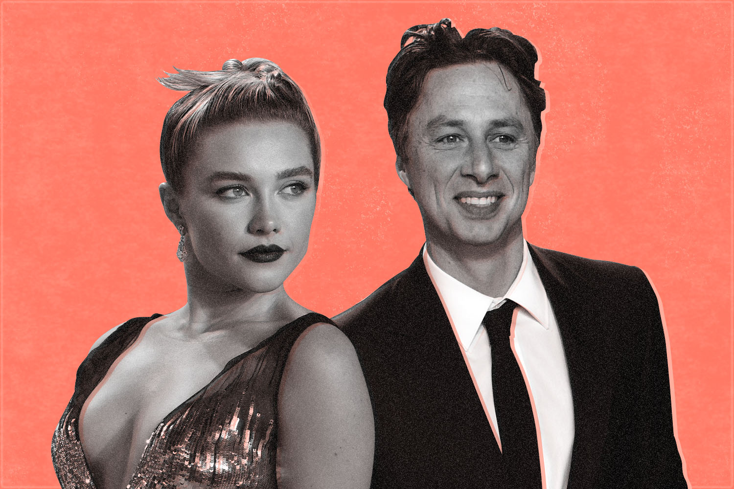 Florence Pugh and Zach Braff