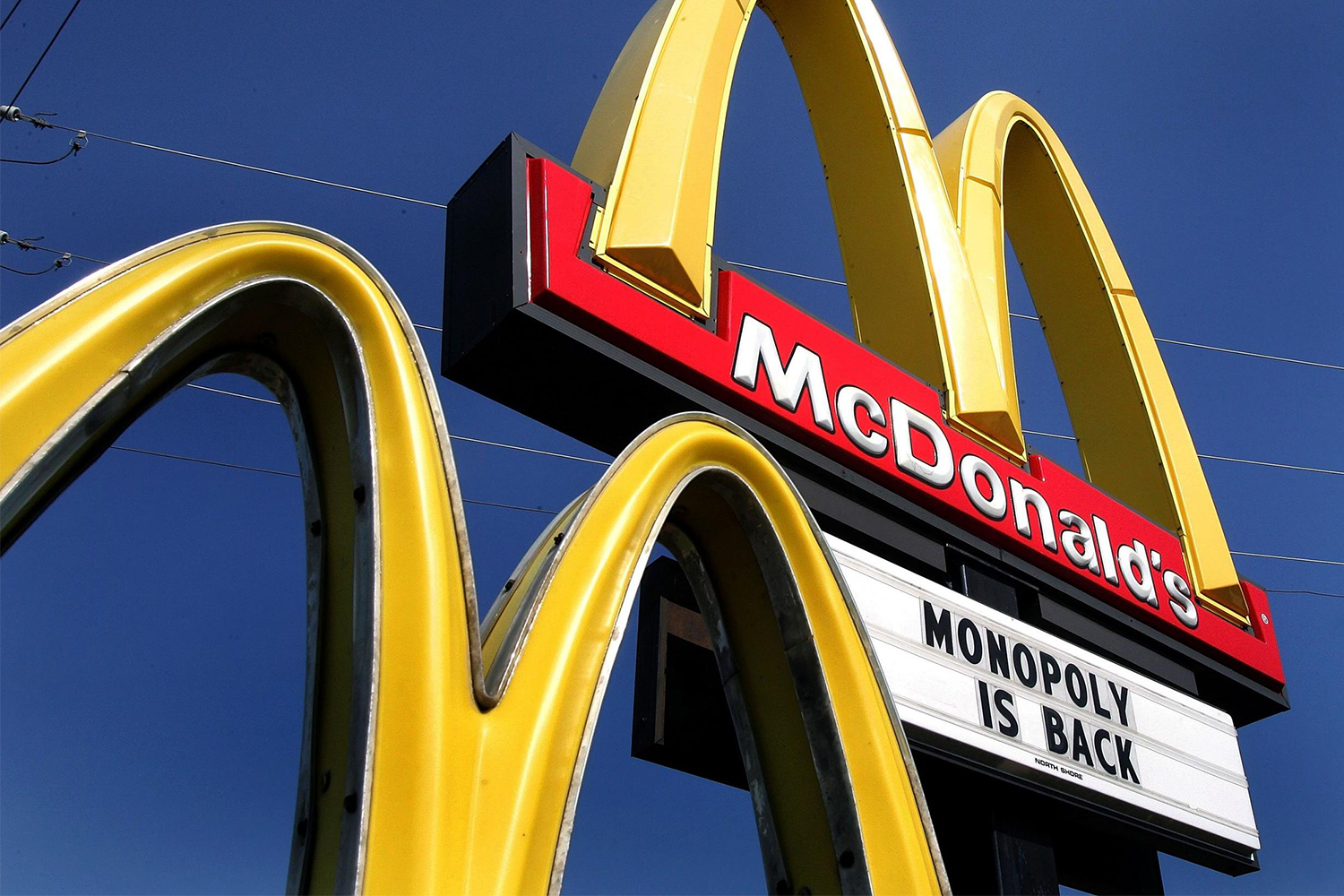 McDonald's Monopoly sign