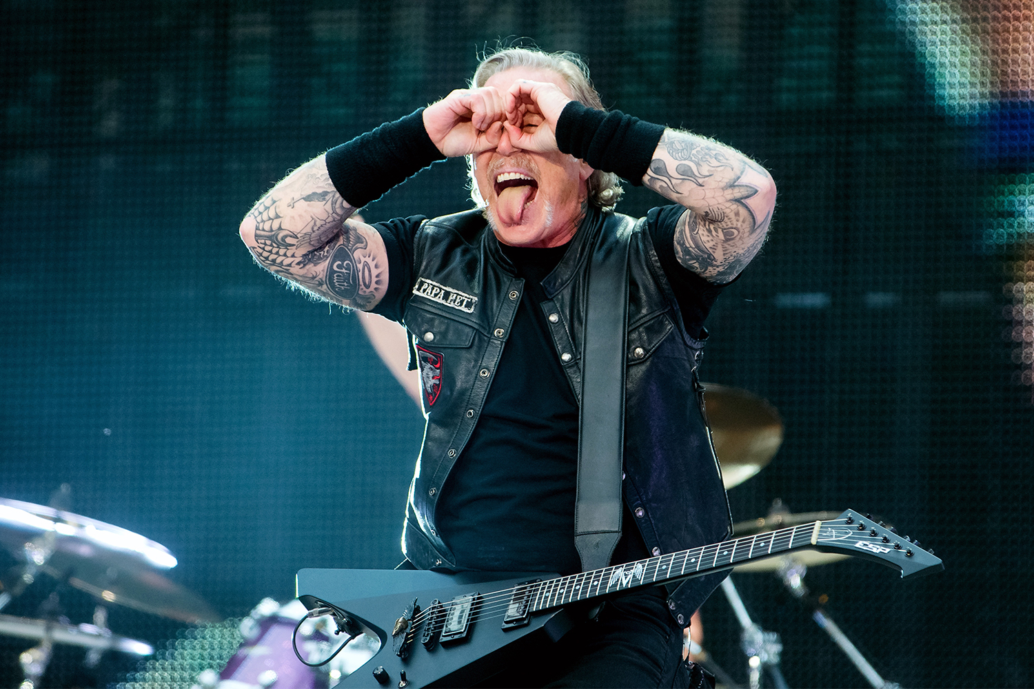 James Hetfield performing onstage