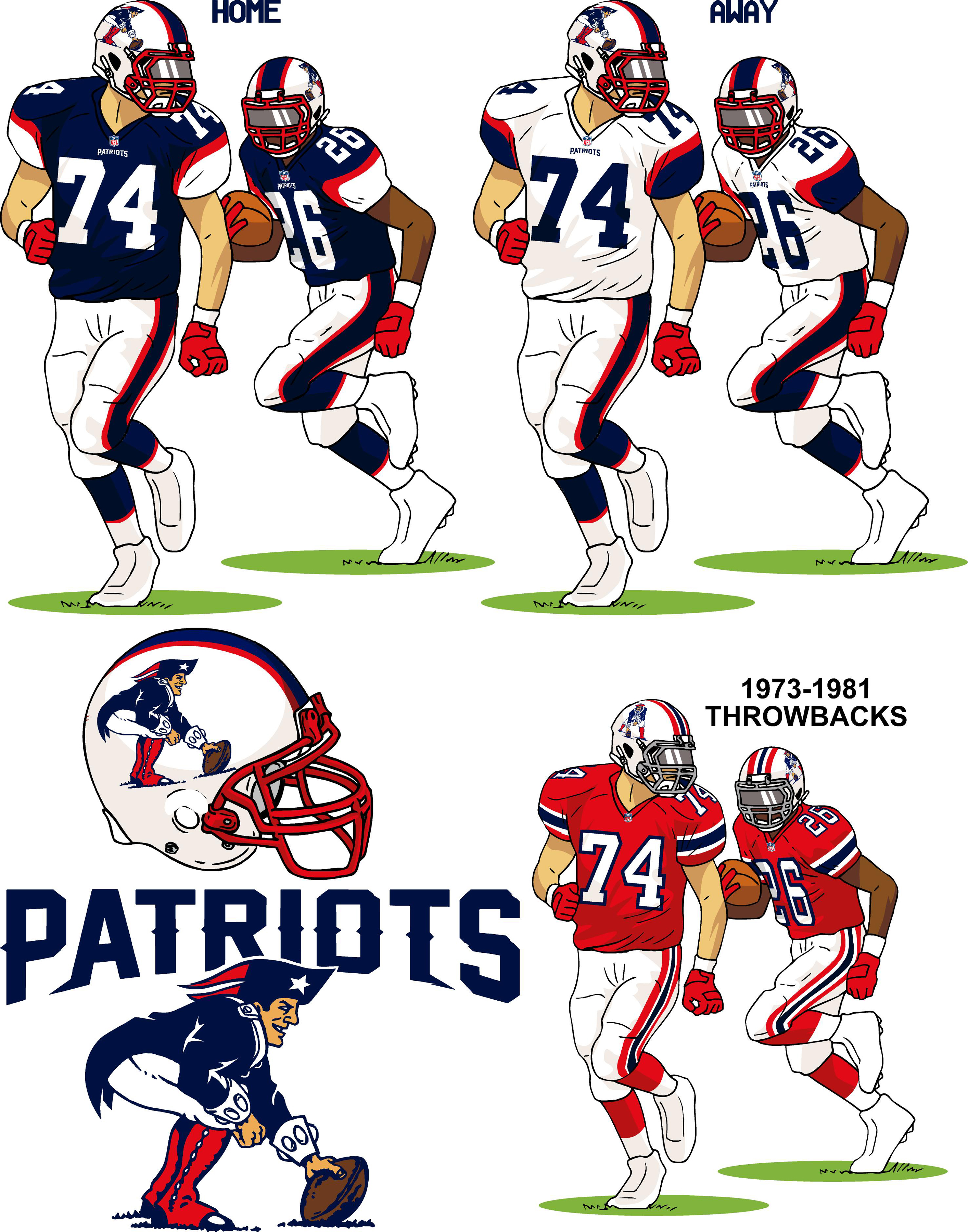 gene sanny uni watch patriots redesign