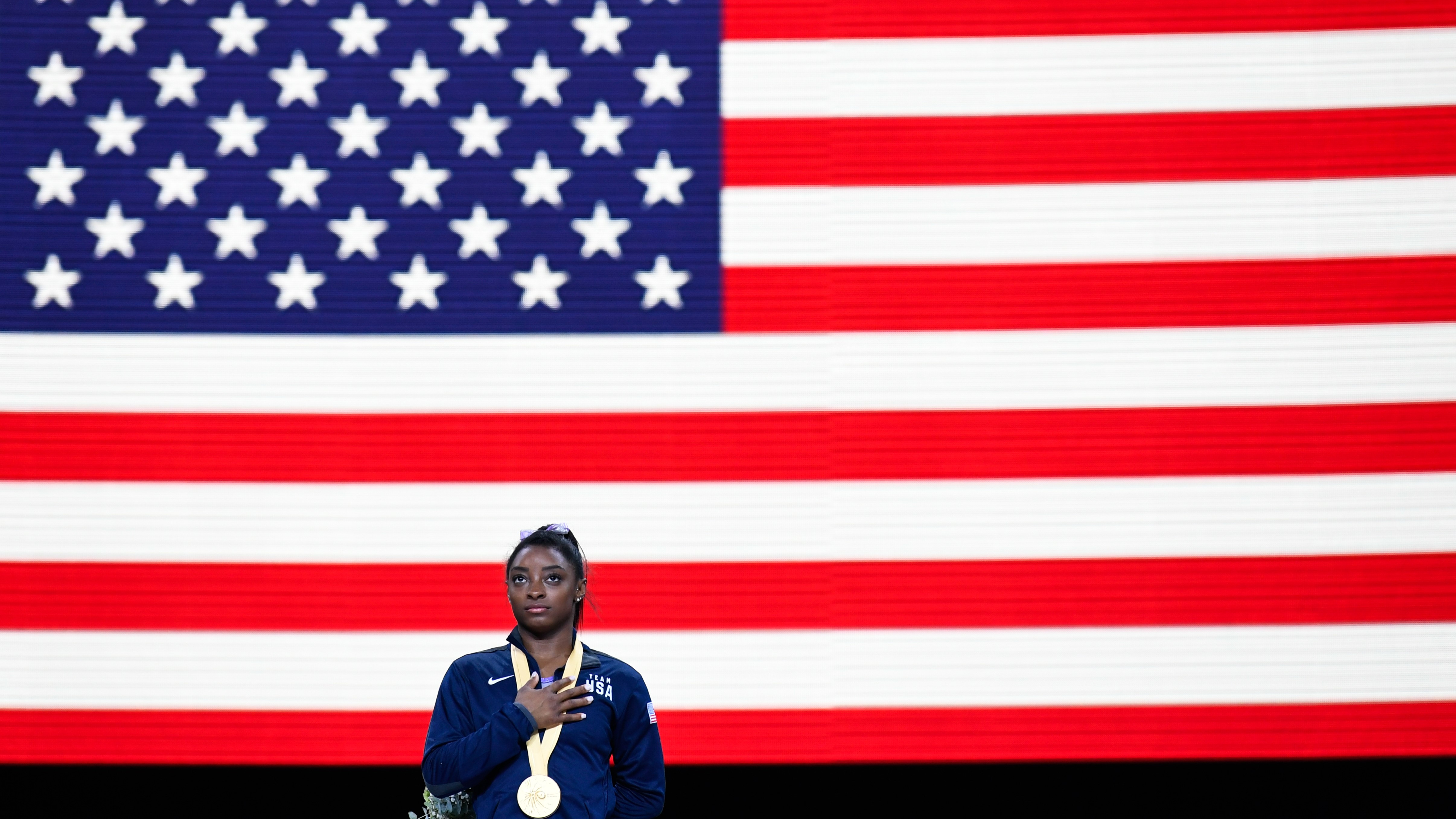 Simone Biles competes