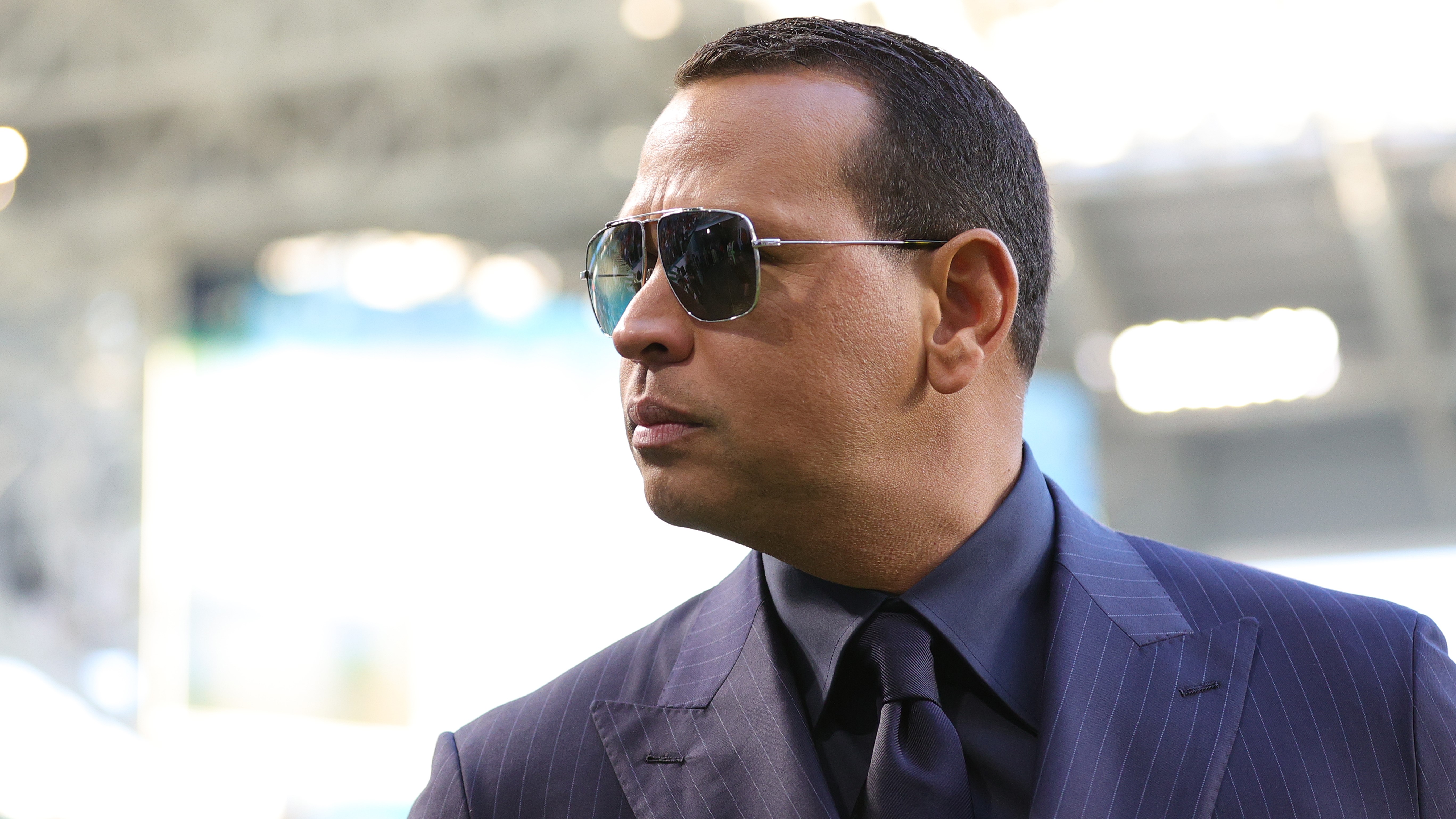 Alex Rodriguez at the Super Bowl