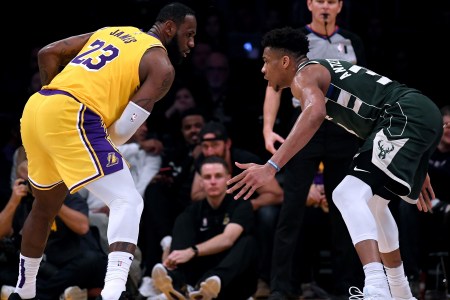 Giannis guards LeBron