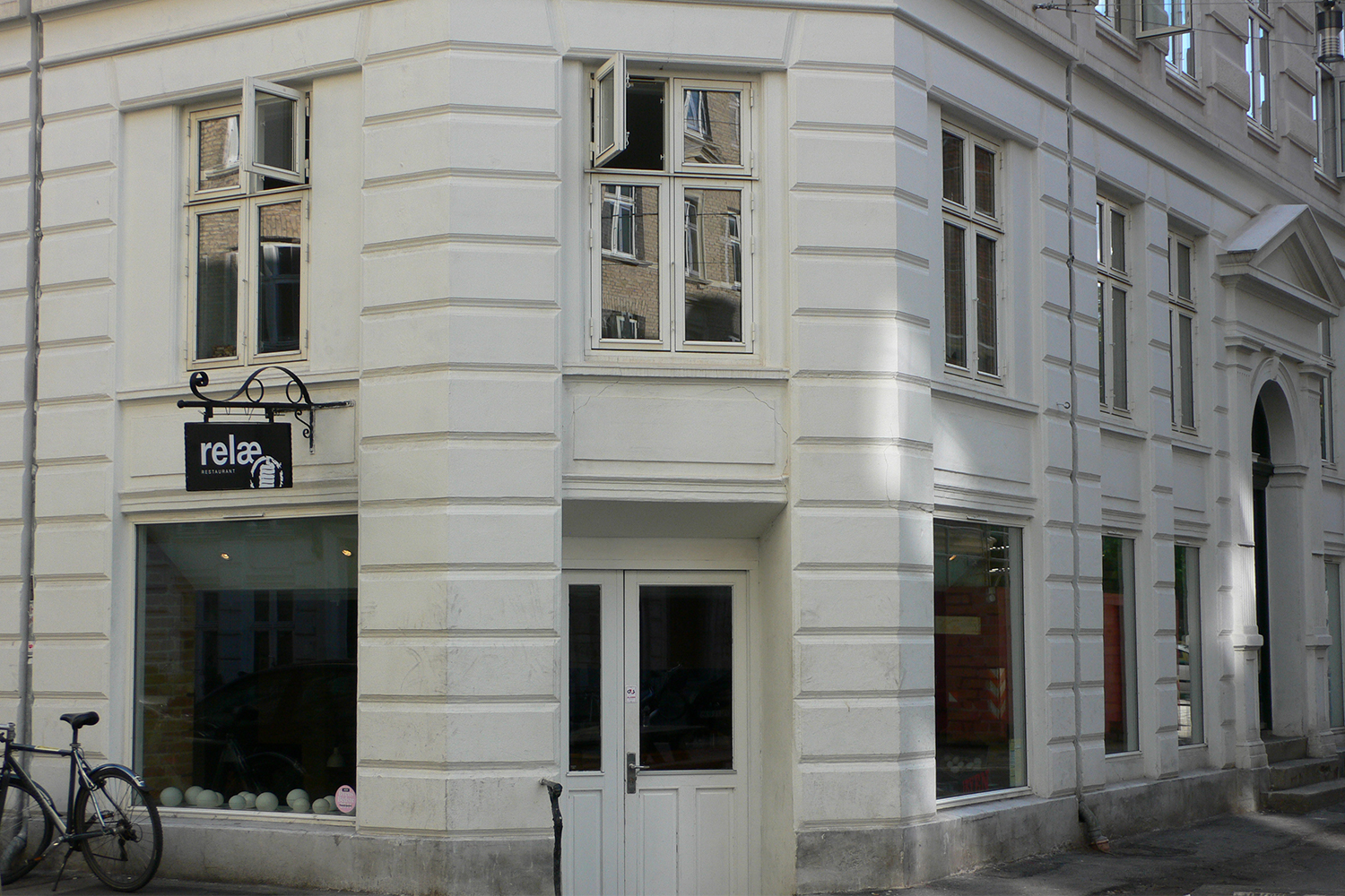 Restaurant front door in Copenhagen, Denmark