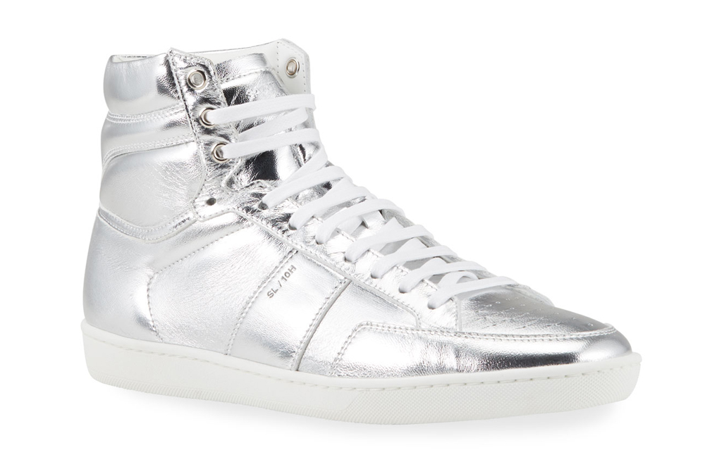 Metallic Court Classic High-Top Sneakers
Saint Laurent