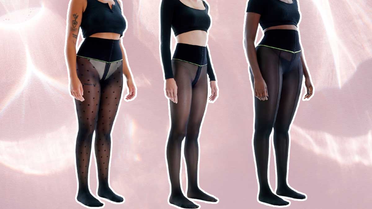 Models wearing Sheertex's indestructible stockings, one of the best gifts for women